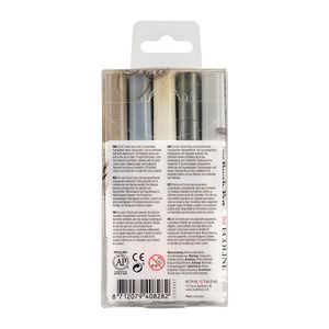 Royal Talens Ecoline Brush Pen - Set van 5 stuks - Grijs