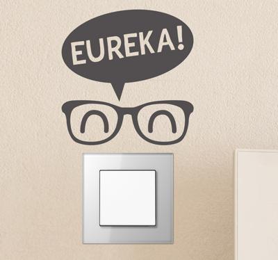 Sticker schakelaar stopcontact eureka karakter