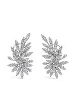 LEO PIZZO boucles d'oreilles Flame en or blanc 18ct ornées de diamants - Argent