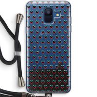 Hartjes: Samsung Galaxy A6 (2018) Transparant Hoesje met koord