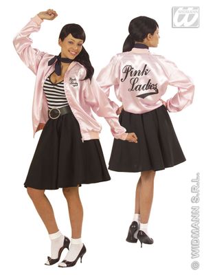 Dames jasje satijn pink lady