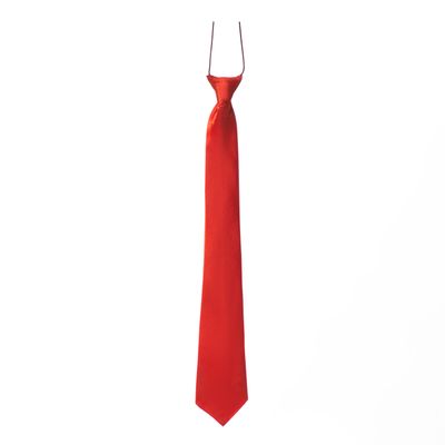 Carnaval verkleed accessoires stropdas zijdeglans - rood - polyester - heren/dames