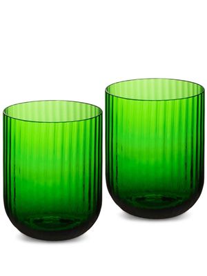 Dolce & Gabbana lot de 2 verres Murano soufflés à la main - Vert