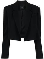 PINKO blazer crop à revers crantés - Noir