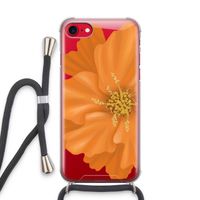 Orange Ellila flower: iPhone SE 2020 Transparant Hoesje met koord