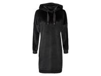 esmara Dames Nicki-jurk met capuchon (M (40/42), Zwart) - thumbnail