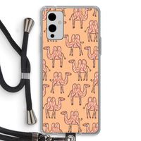 Kameel: OnePlus 9 Transparant Hoesje met koord Kameel: OnePlus 9 Transparant Hoesje met koord