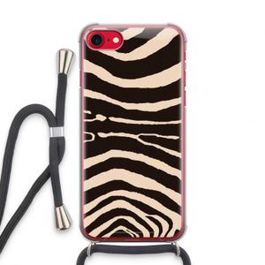 Arizona Zebra: iPhone SE 2020 Transparant Hoesje met koord