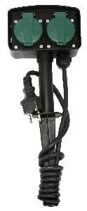 Enzo Tuinstopcontact dubbel op spies | spatwaterdicht | met 1.5 meter kabel - 5070105 Enzo Tuinstopcontact dubbel op spies | spatwaterdicht | met 1.5 meter kabel - 5070105