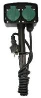 Enzo Tuinstopcontact dubbel op spies | spatwaterdicht | met 1.5 meter kabel - 5070105