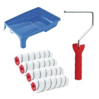 Sorex Verfrollers schilderen set - met beugel en verfbak - 4x anti spat rollers - breedte 18 cm