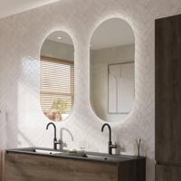 Ben Clip spiegel ovaal met verlichting en anti-condens 50x100 cm