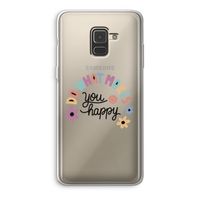 Happy days: Samsung Galaxy A8 (2018) Transparant Hoesje