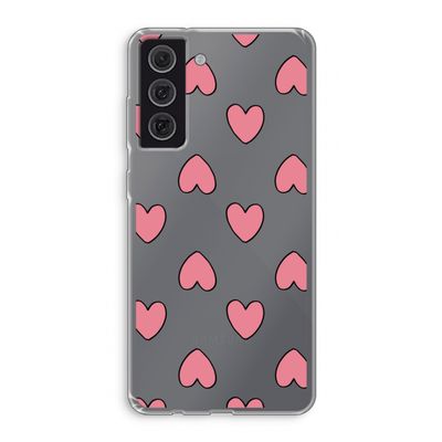 Ondersteboven verliefd: Samsung Galaxy S21 FE Transparant Hoesje