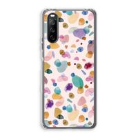 Terrazzo Memphis Pink: Sony Xperia 10 III Transparant Hoesje