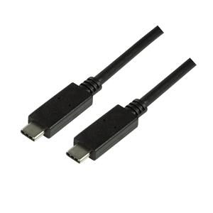 LogiLink USB-kabel USB 3.2 Gen1 (USB 3.0 / USB 3.1 Gen1) USB-C stekker, USB-C stekker 1.00 m Zwart CU0129