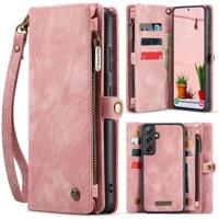 Caseme Samsung Galaxy S25 Plus hoes - Vintage 2 in 1 portemonnee -Lichtroze Caseme Samsung Galaxy S25 Plus hoes - Vintage 2 in 1 portemonnee -Lichtroze