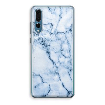 Blauw marmer: Huawei P20 Pro Transparant Hoesje