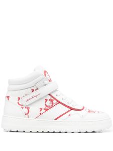 Ferragamo baskets Noè montantes en cuir - Blanc
