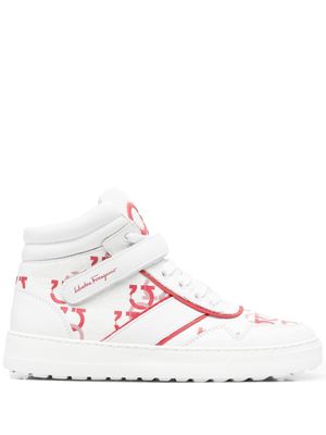 Ferragamo baskets Noè montantes en cuir - Blanc