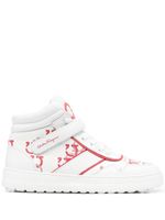 Ferragamo baskets Noè montantes en cuir - Blanc