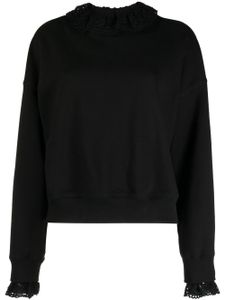 Goen.J sweat à col en crochet - Noir