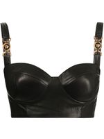 Versace haut-bustier Medusa '95 en cuir - Noir