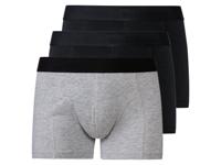 LIVERGY 3 heren boxers (L, Zwart/grijs)