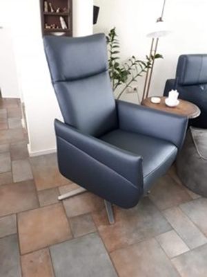 Leren relaxfauteuil - blauw leer - Echt leer, Modern, ontdek de vele Leersoorten en Kleuren bij ShopX