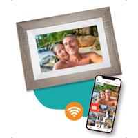 Pora&co Digitale Fotolijst met WiFi & Frameo App 8 inch, bruin / hout OUTLET