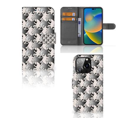 iPhone 14 Pro | Telefoonhoesje | Met pasjeshouder | Salamander Grey
