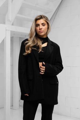 Malelions Sparkling Oversized Blazer Dames Zwart - Maat S - Kleur: Zwart | Soccerfanshop