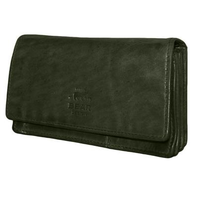 Bear Design Dames Portemonnee met Overslag Cow Lavato Groen