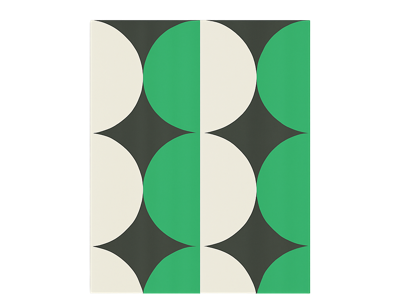 Smaragdgroene harmonie uit de jaren 70 vintage behang