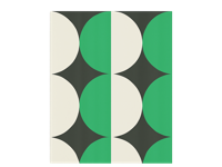 Smaragdgroene harmonie uit de jaren 70 vintage behang