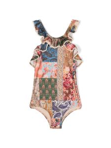 ZIMMERMANN Kids maillot de bain à volants - Tons neutres