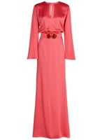 Silvia Tcherassi robe longue Ravenna à taille ceinturée - Rose - thumbnail