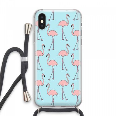 Anything Flamingoes: iPhone XS Max Transparant Hoesje met koord
