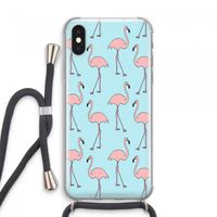 Anything Flamingoes: iPhone XS Max Transparant Hoesje met koord