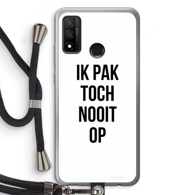Ik pak nooit op: Huawei P Smart (2020) Transparant Hoesje met koord