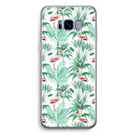 Flamingo bladeren: Samsung Galaxy S8 Plus Transparant Hoesje