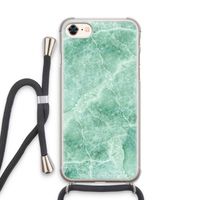 Groen marmer: iPhone 8 Transparant Hoesje met koord