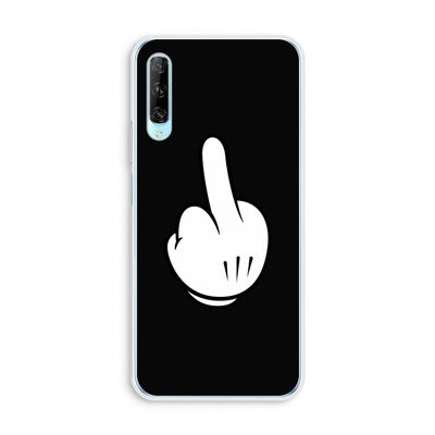 Middle finger black: Huawei P Smart Pro Transparant Hoesje