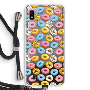 Pink donuts: Samsung Galaxy A10 Transparant Hoesje met koord