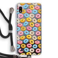 Pink donuts: Samsung Galaxy A10 Transparant Hoesje met koord