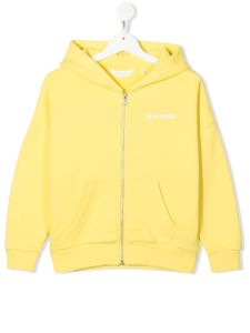 Palm Angels Kids hoodie en coton à broderies - Jaune