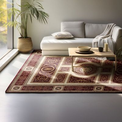 Vloerkleed Herat Caïro - Zwart/Crème