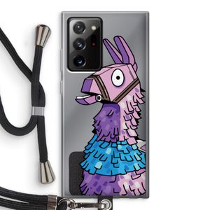 Lama: Samsung Galaxy Note 20 Ultra / Note 20 Ultra 5G Transparant Hoesje met koord
