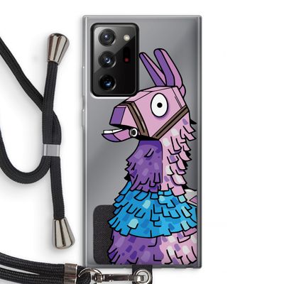 Lama: Samsung Galaxy Note 20 Ultra / Note 20 Ultra 5G Transparant Hoesje met koord