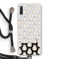 Uilen: Samsung Galaxy A70 Transparant Hoesje met koord